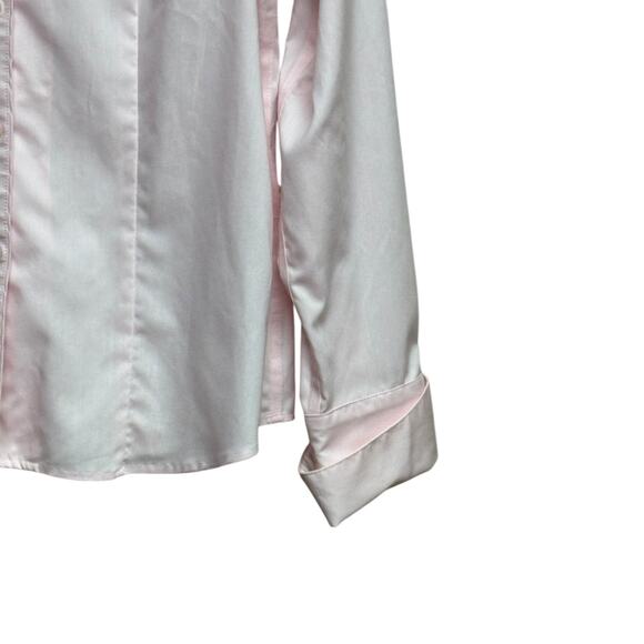Calvin Klein Pink Sleek Timeless Tailored Button Down Non-Iron Shirt Size 8 - Picture 4 of 8